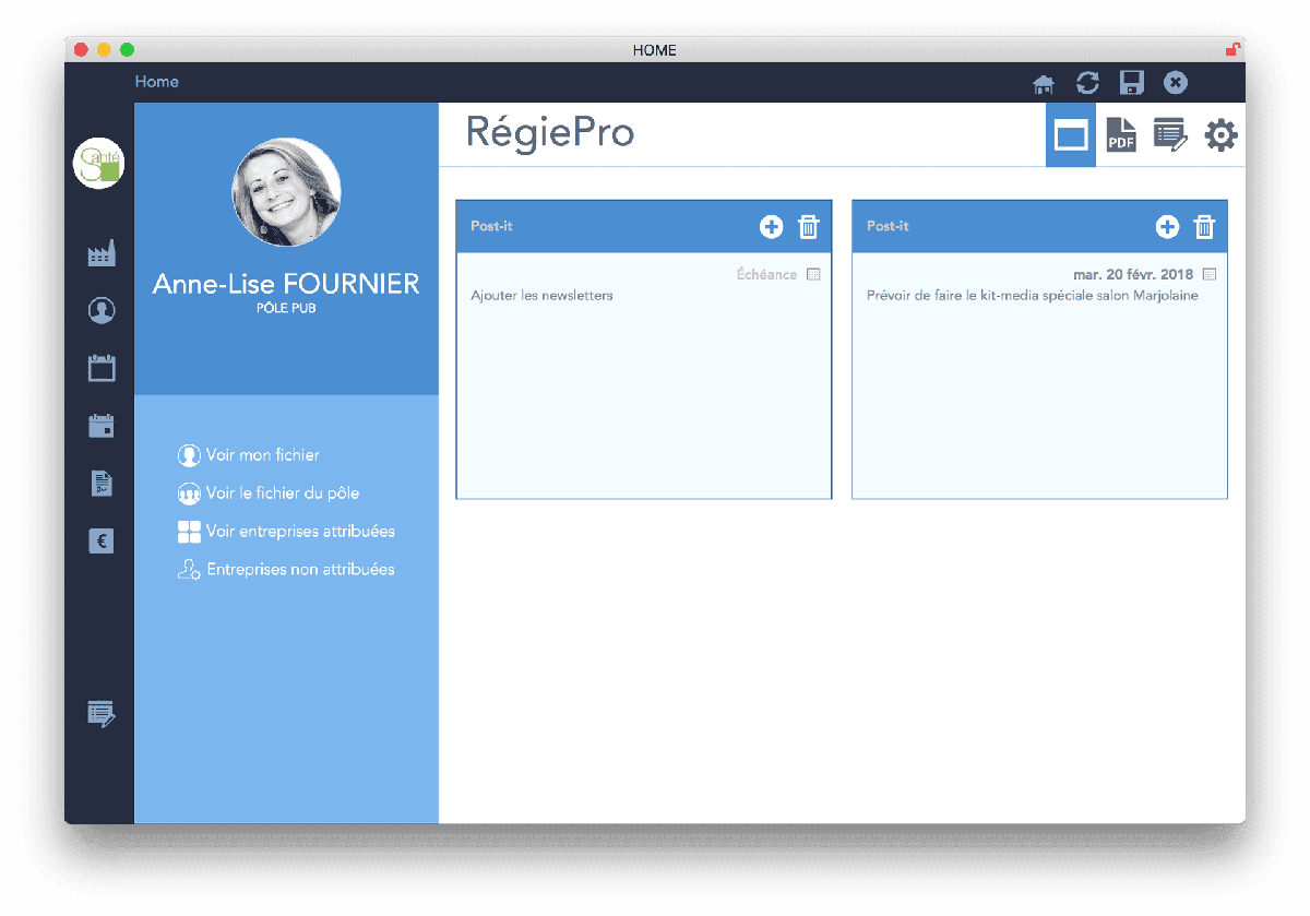 Application RégiePro développée par Data Pratique